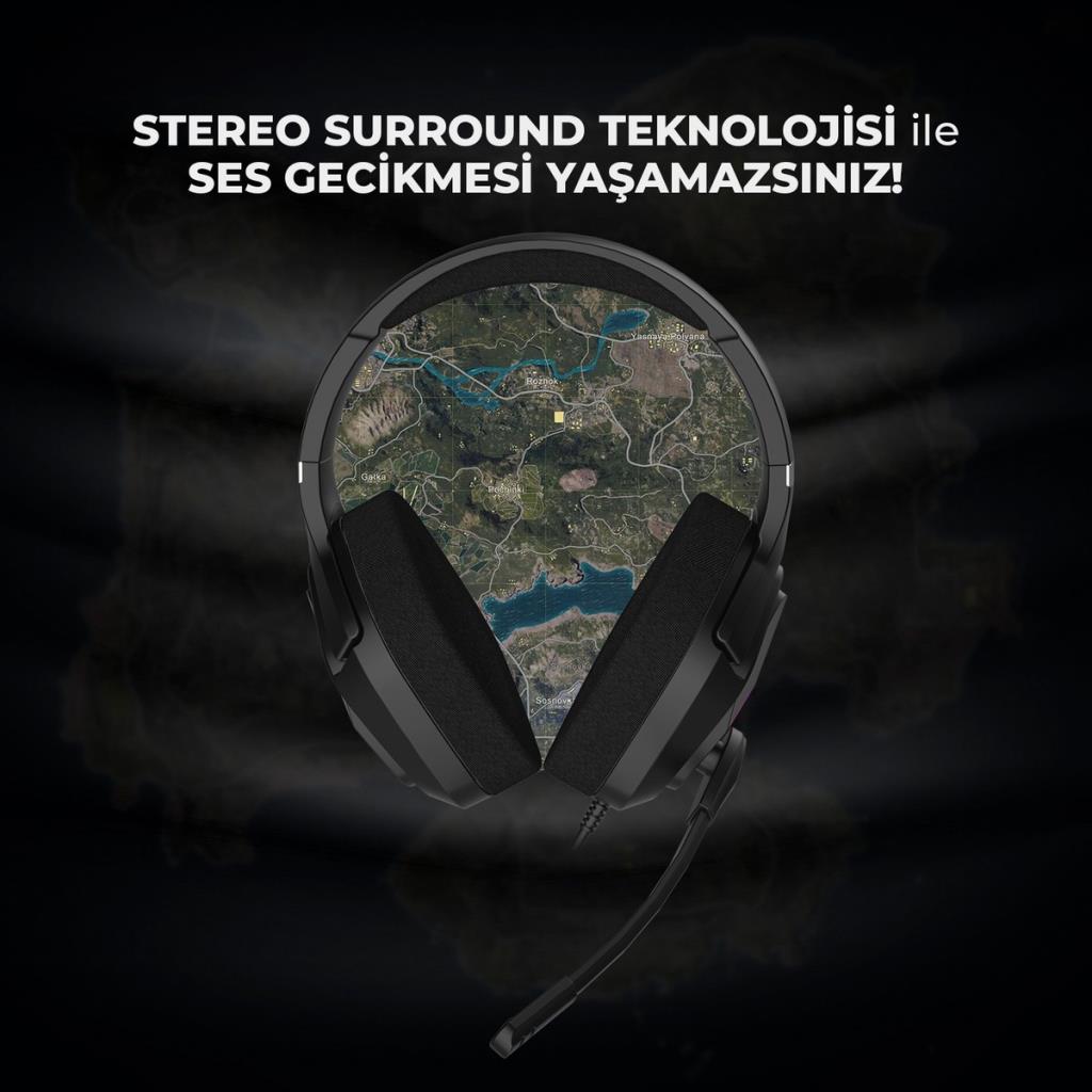 Lenovo Lecoo HT406 RGB 3.5mm/USB Kablolu Kulak Üstü Oyuncu Kulaklığı