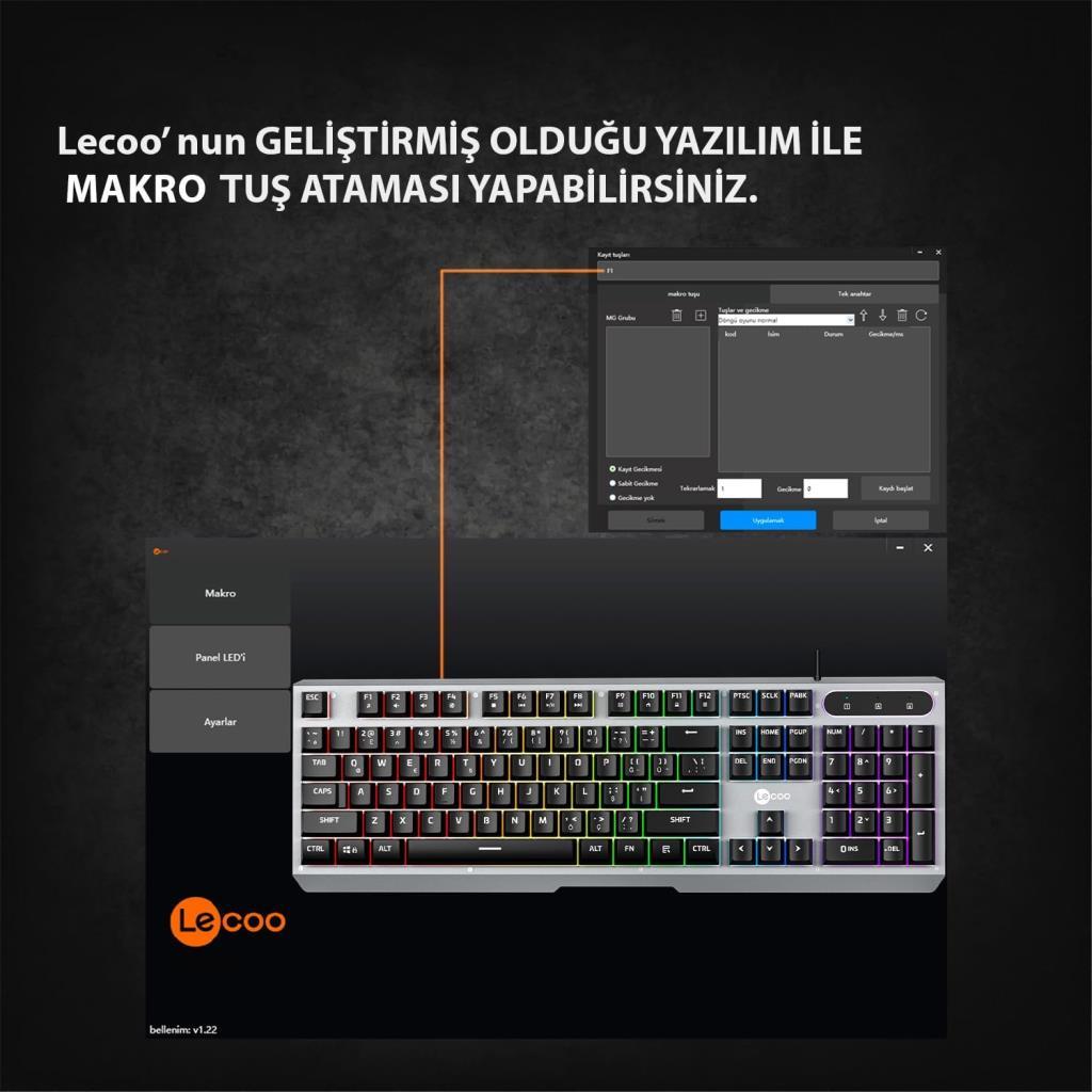 Lenovo Lecoo KB121 RGB Kablolu Oyuncu Klavyesi Outlet