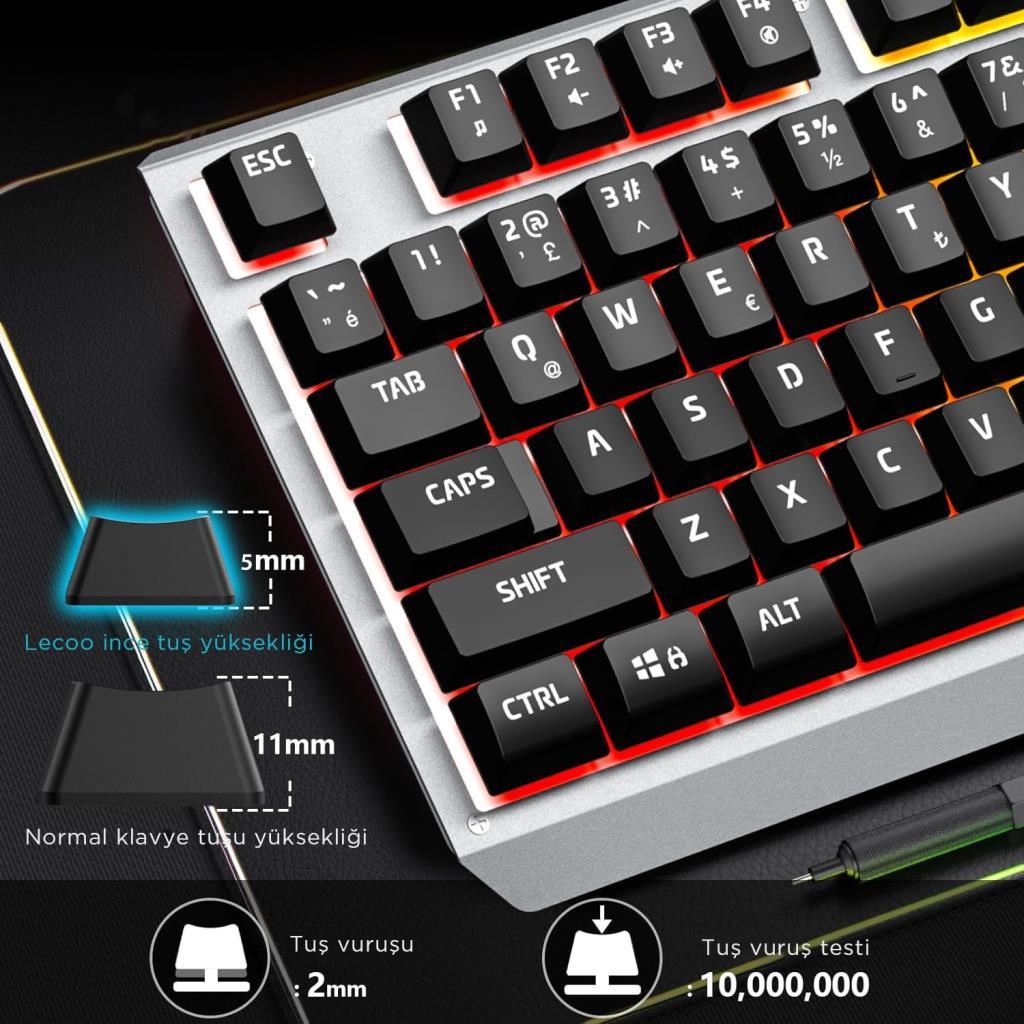 Lenovo Lecoo KB121 RGB Kablolu Oyuncu Klavyesi Outlet