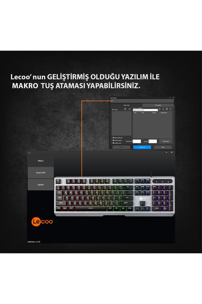 Lenovo Lecoo KB121 RGB Kablolu Oyuncu Klavyesi Teşhir