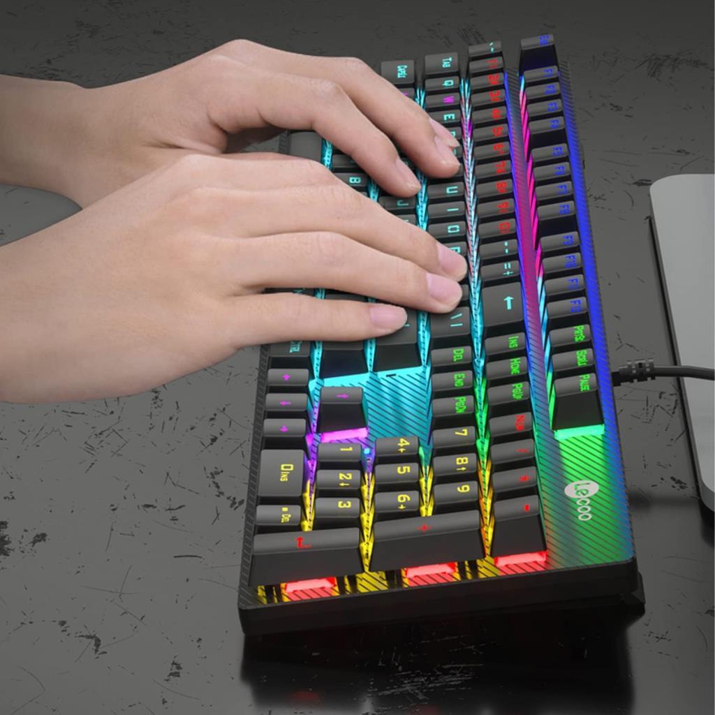 Lenovo Lecoo KG1101 RGB Blue Switch Kablolu Mekanik Oyuncu Klavyesi
