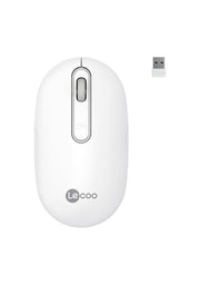 Lenovo Lecoo WS207 Beyaz Şarjlı Ergonomik Optik Kablosuz Mouse - TESHİR