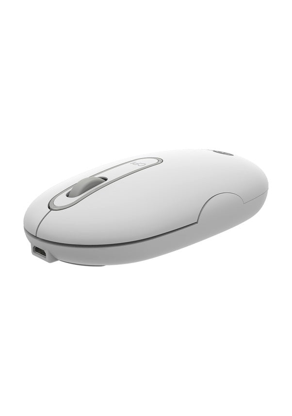 Lenovo Lecoo WS207 Beyaz Şarjlı Ergonomik Optik Kablosuz Mouse - TESHİR