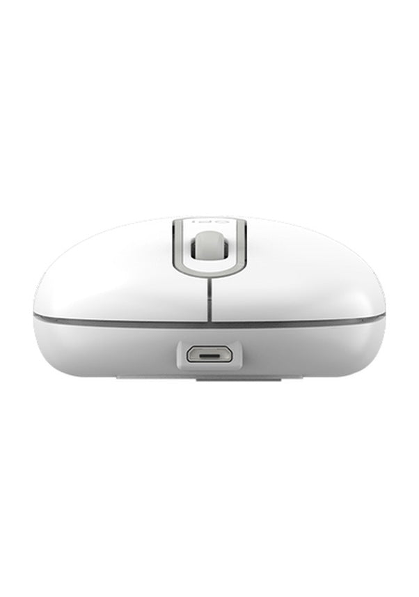 Lenovo Lecoo WS207 Beyaz Şarjlı Ergonomik Optik Kablosuz Mouse - TESHİR