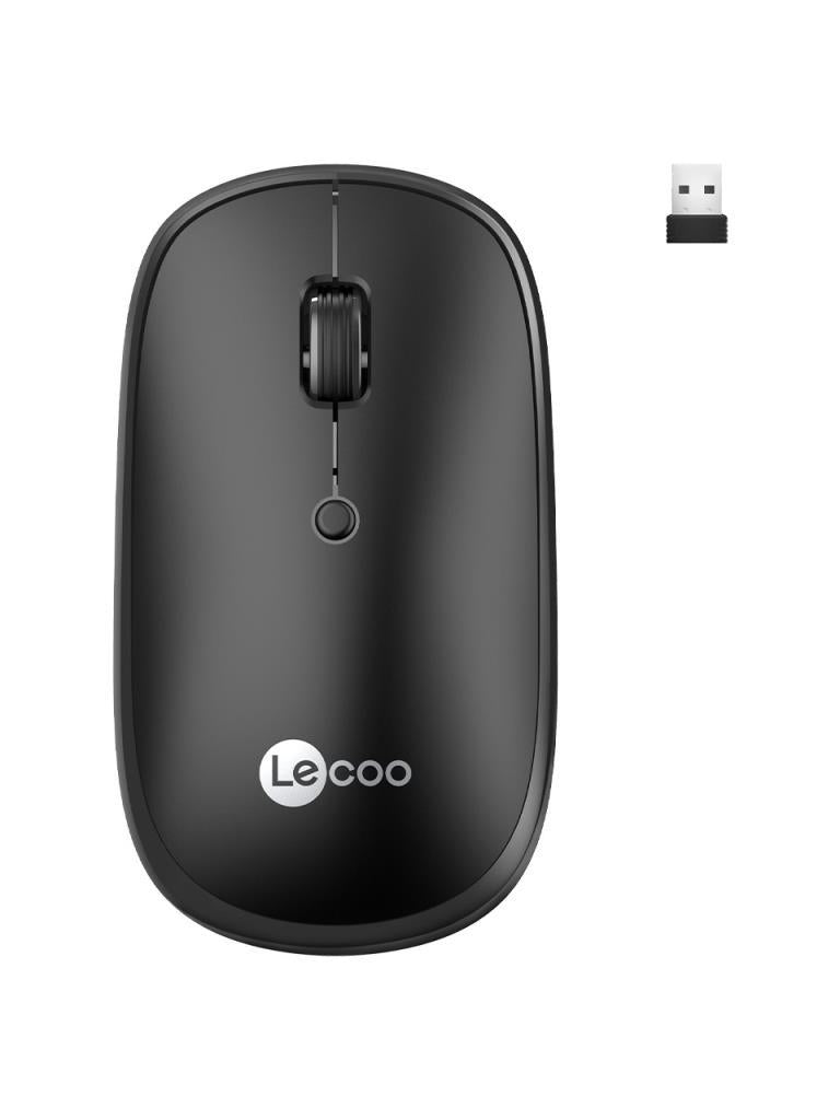 Lenovo Lecoo WS209 Siyah Şarjlı Sessiz Ergonomik Optik Kablosuz Mouse Teşhir
