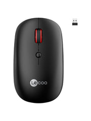 Lenovo lecoo WS211 Siyah Şarjlı Sessiz Ergonomik Optik Kablosuz Mouse Teşhir