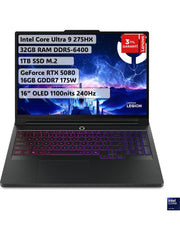 لابتوب الألعاب لينوفو ليجن برو 7 16IAX10H 83F5004RTR ألترا 9 275HX 32 جيجابايت 1 تيرابايت SSD RTX5080 16 بوصة WQXGA - OUTLET
