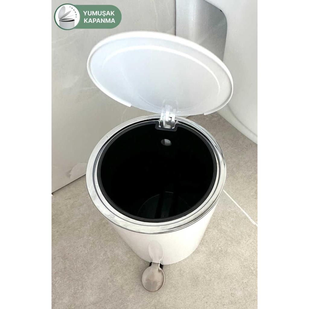 Primanova Lenox 5 lt Pedallı Çöp Kovası İç Kovalı