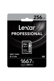 Lexar Professional 1667x LSD256CBNA1667 Class 10 UHS-II U3 V60 256 GB Hafıza Kartı - Teşhir