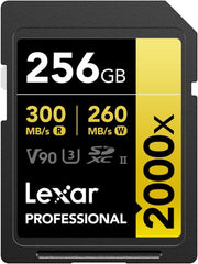 Lexar Professional 2000x SDHC SDXC UHS II Kartlar, Siyah ve Sarı, 256 GB - OUTLET ÜRÜN
