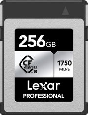 Lexar Professional SILVER Serisi 256 GB CFexpress Kart, Tip B CFe Kart, 1750 MB/s'ye kadar Okuma Hızı, PCIe Gen3x2 özellikli CF Kart, DSLR ile uyumlu, XQD Kamera ile Ters (LCXEXSL256G-RNENG) Outlet