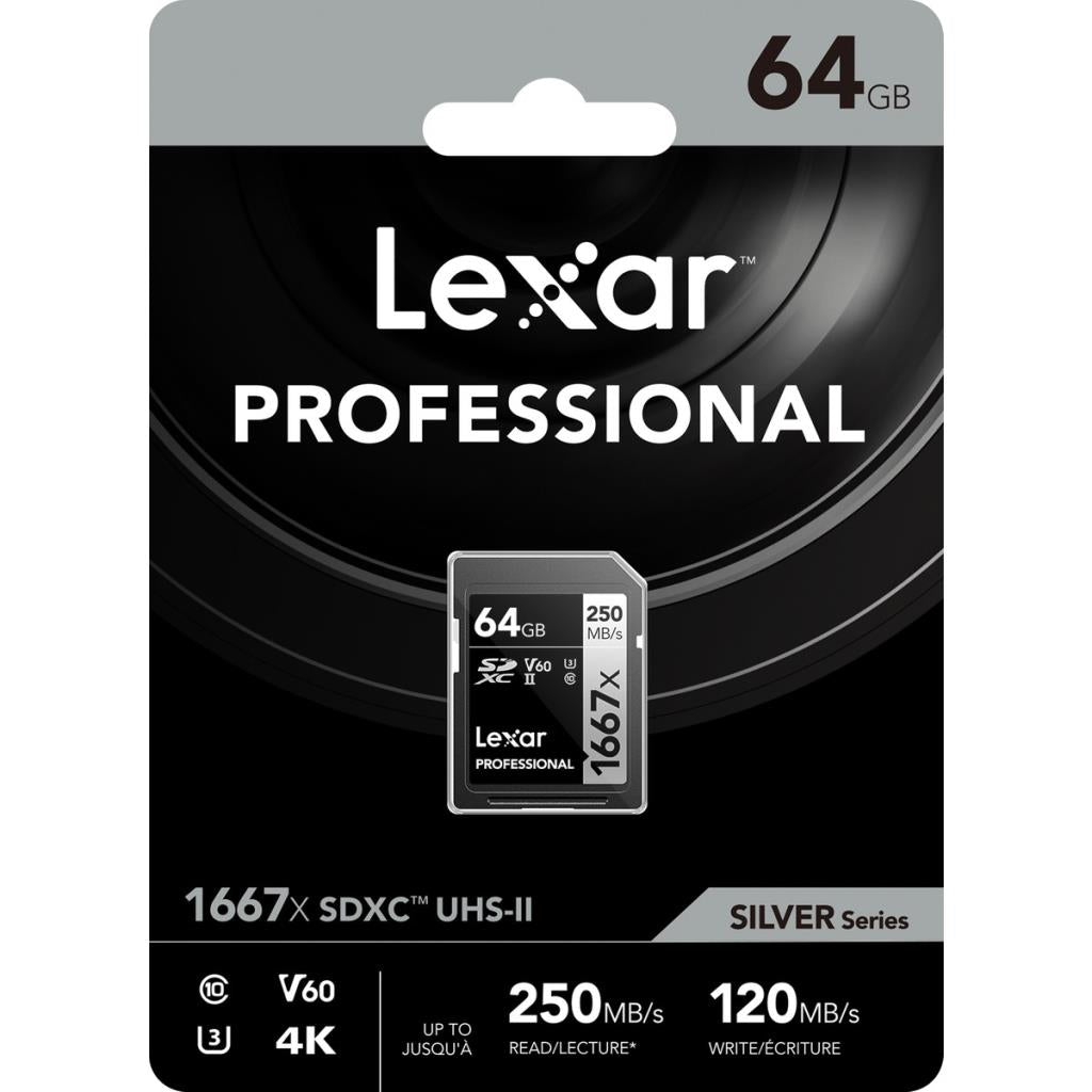 Lexar Professional 1667x Class 10 UHS-II U3 V60 64 GB Hafıza Kartı