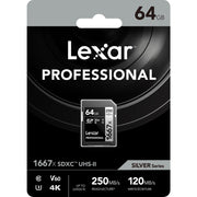 Lexar Professional 1667x Class 10 UHS-II U3 V60 64 GB Hafıza Kartı