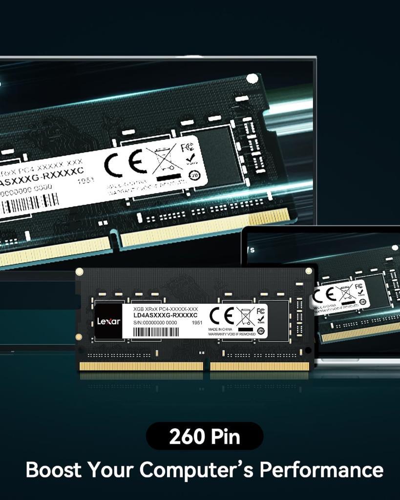 Lexar 8 GB 3200 MHz DDR4 SODIMM LD4AS008G-B3200GSST Ram - Teşhir