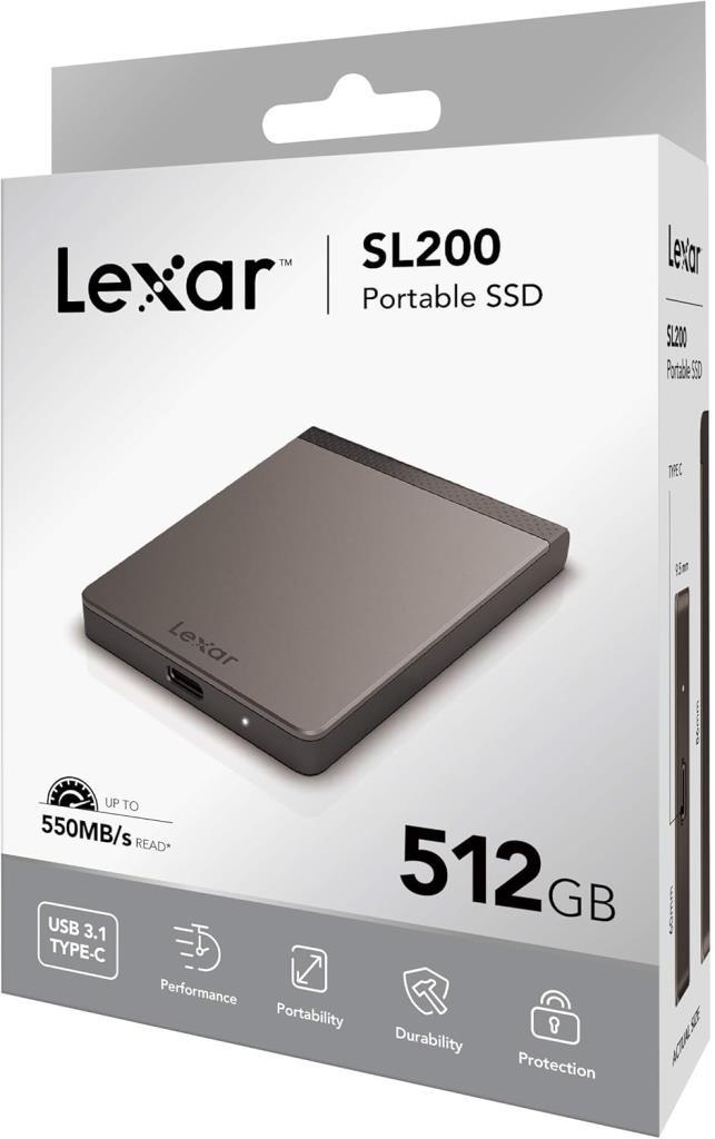 Lexar SL200 LSL200X512G-RNNNG USB 3.1 512 GB Taşınabilir SSD