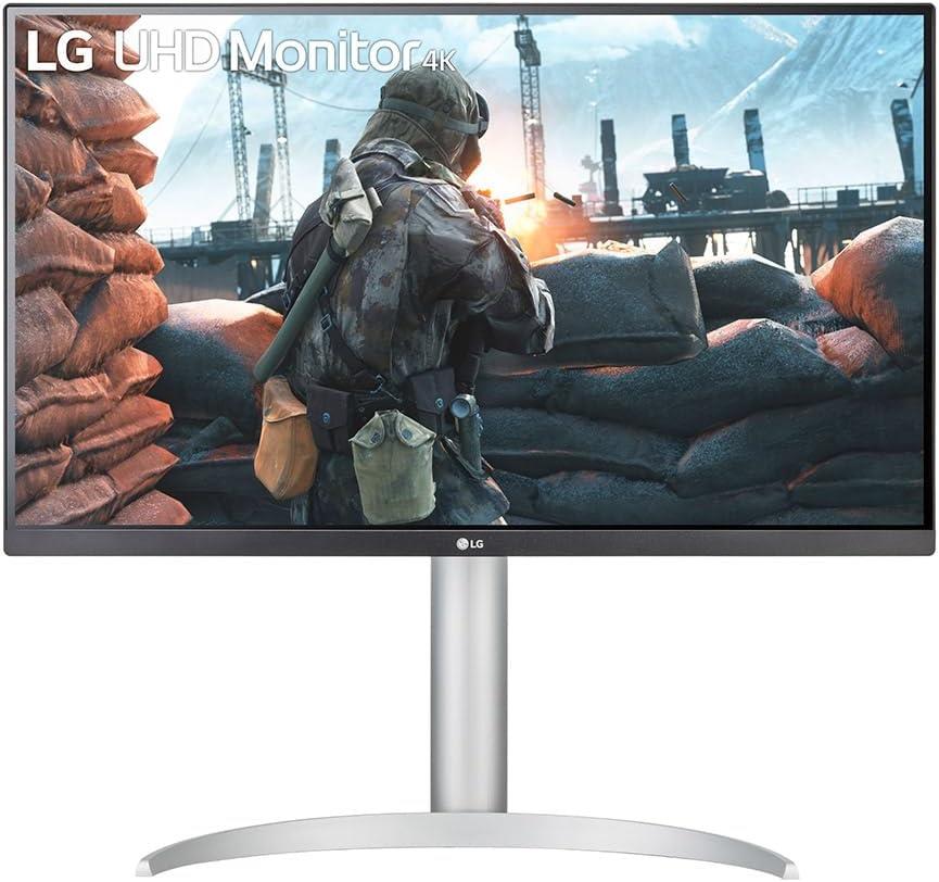 شاشة LG 27UP650P-W مقاس 27 بوصة، 5 مللي ثانية، 4K، محور دوران، IPS، 60 هرتز - عرض نموذجي