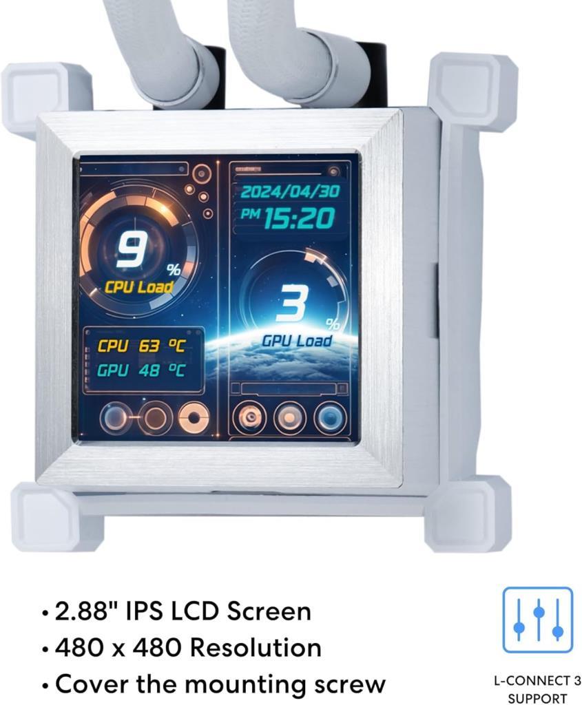 Lian Li HydroShift LCD 360S G89.GHSLCD36SW.00 360 mm İşlemci Sıvı Soğutucu - TEŞHİR