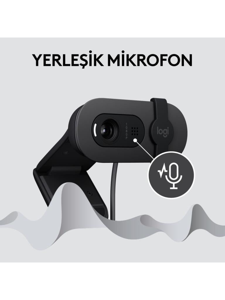 Logitech Brio 100 Siyah Full HD 1080P Mikrofonlu Webcam Teşhir