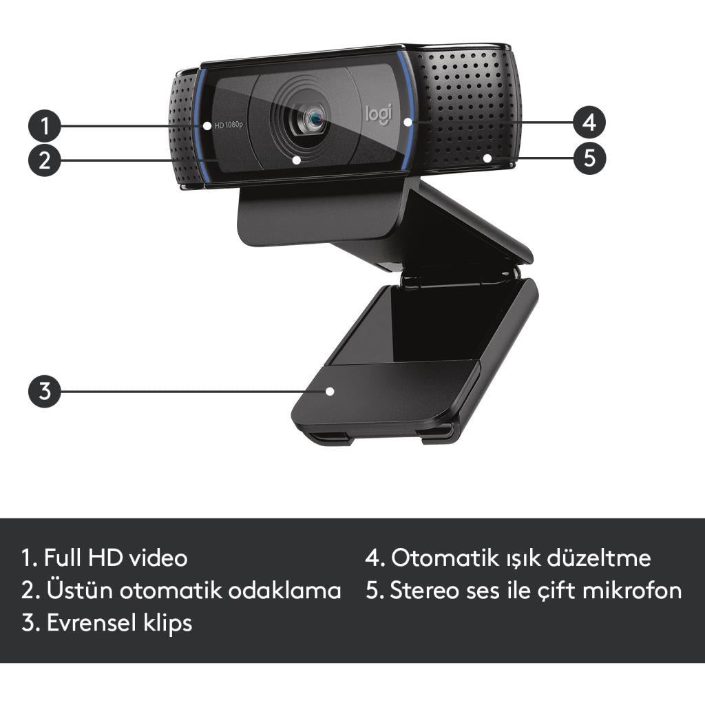 Logitech C920 Pro 960-001055 Mikrofonlu Webcam Teşhir