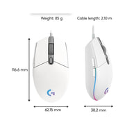 Logitech G102 910-005824 Beyaz Lightsync Optik Kablolu Oyuncu Mouse