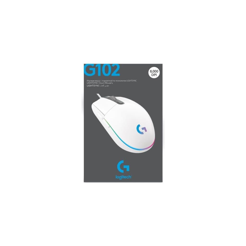 Logitech G102 910-005824 Beyaz Lightsync Optik Kablolu Oyuncu Mouse Teşhir