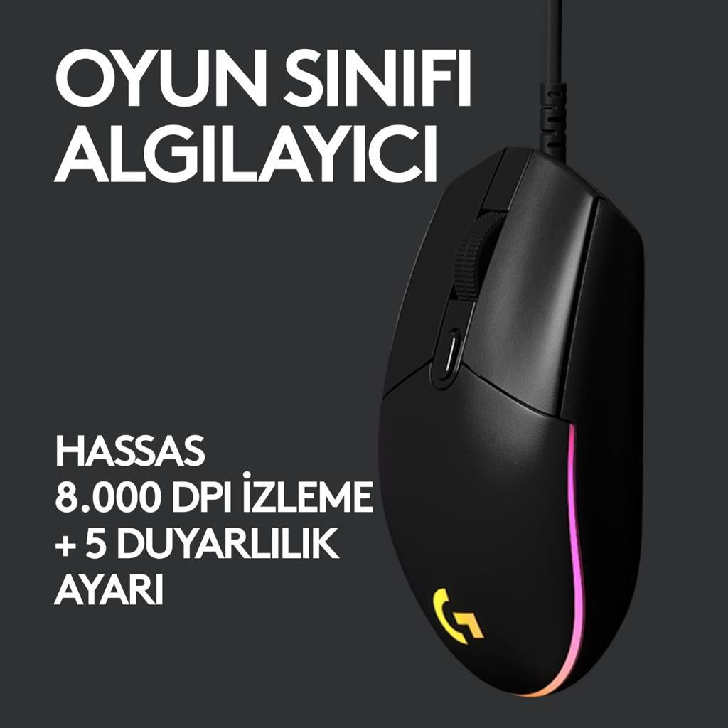 Logitech G102 910-005823 Siyah Lightsync Optik Kablolu Oyuncu Mouse Outlet