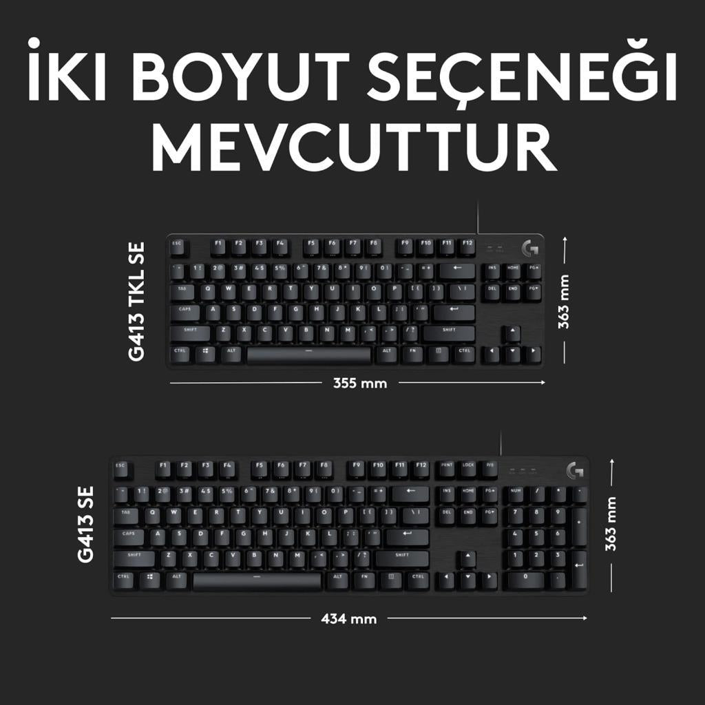 Logitech G413 TKL SE 920-010564 Tactile Switch Kablolu Mekanik Oyuncu Klavyesi Teşhir