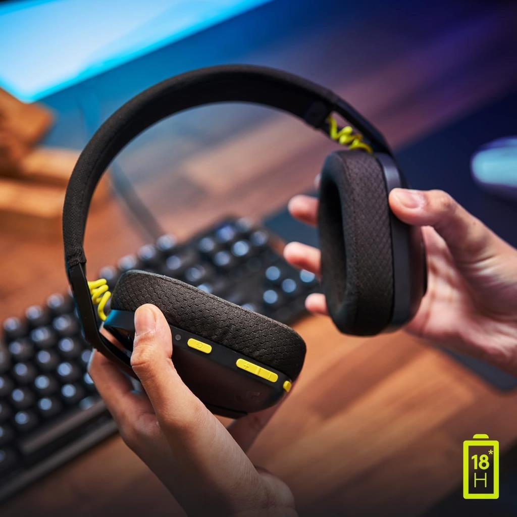 Logitech G435 Lightspeed Black Wireless Over-Ear Gaming Headset with Microphone Outlet