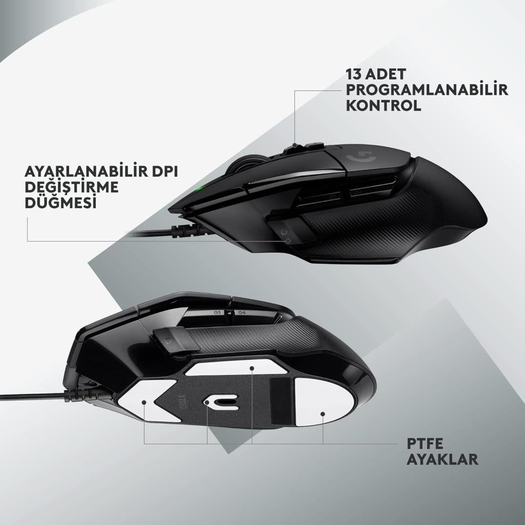 Logitech G502 X 910-006139 Siyah Optik Kablolu Oyuncu Mouse - Teşhir