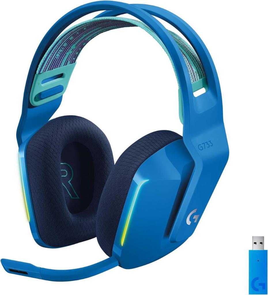 Logitech G733 7.1 981-000943 Mavi Kablosuz Mikrofonlu Kulak Üstü Oyuncu Kulaklığı - Teşhir