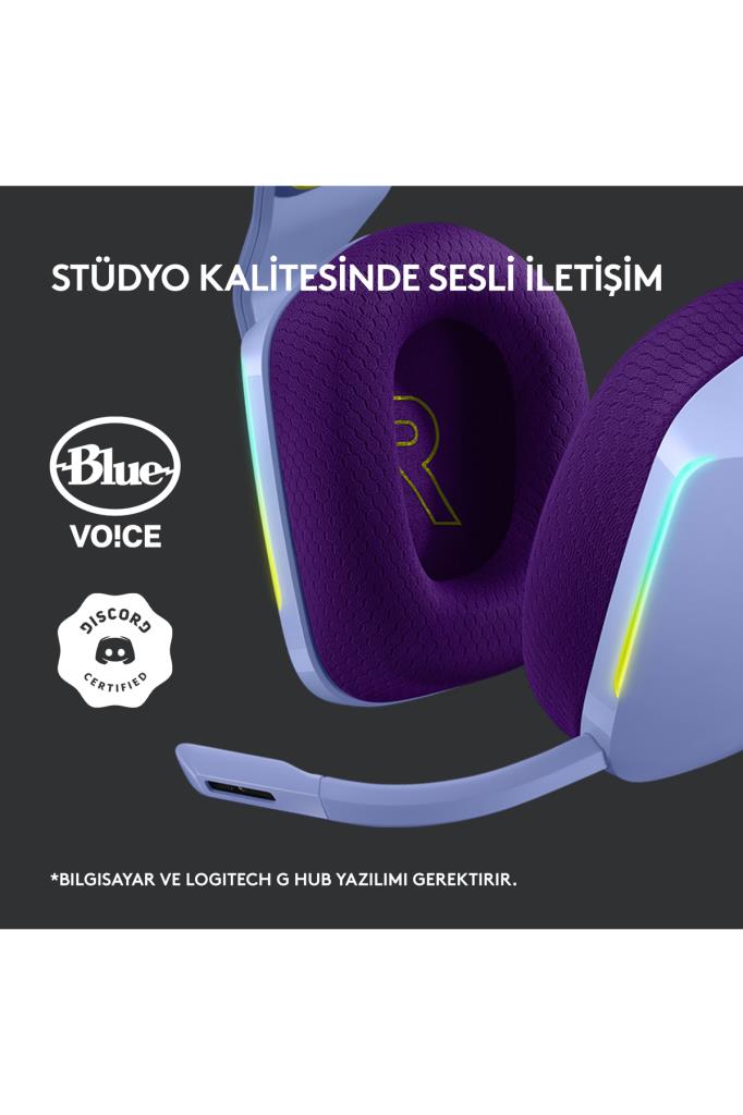 Logitech G733 Lightspeed Lila RGB 7.1 Kablosuz Kulak Üstü Oyuncu Kulaklığı Outlet