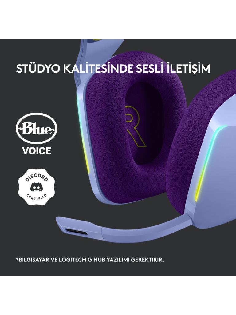 Logitech G733 Lightspeed Lilac RGB 7.1 Wireless Over-Ear Gaming Headset Display