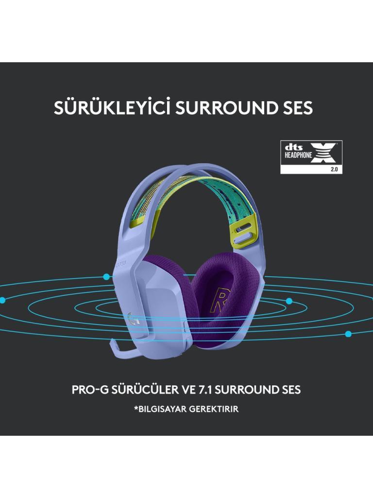 Logitech G733 Lightspeed Lilac RGB 7.1 Wireless Over-Ear Gaming Headset Display