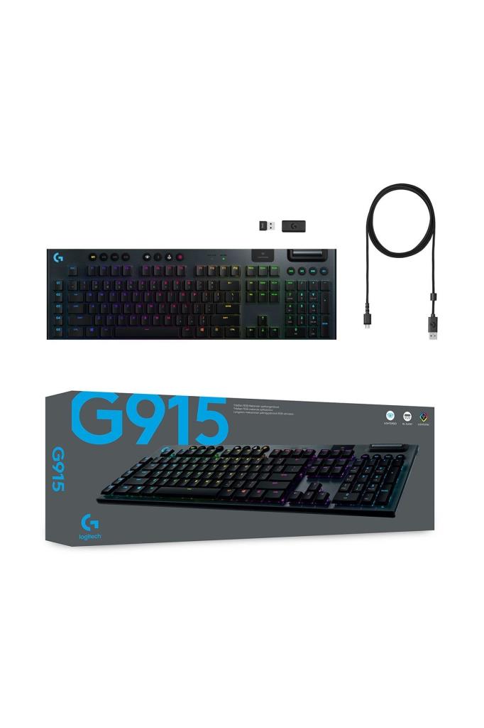 Logitech G915 920-009111 RGB Clicky Switch Kablosuz Mekanik Oyuncu Klavyesi