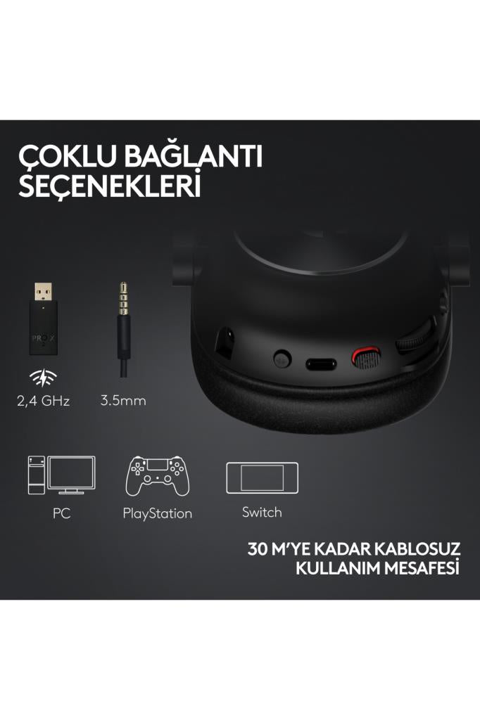 Logitech G Pro X 2 Lightspeed Beyaz 7.1 Kablolu/Kablosuz Kulak Üstü Oyuncu Kulaklığı Outlet