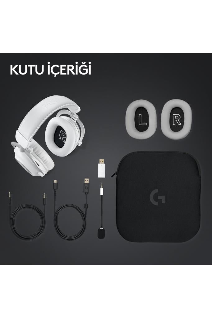 Logitech G Pro X 2 Lightspeed Beyaz 7.1 Kablolu/Kablosuz Kulak Üstü Oyuncu Kulaklığı Outlet