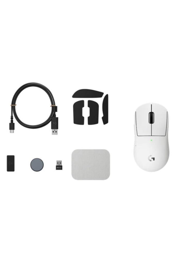 Logitech G PRO X Superlight 2C 910-007539 Beyaz Lightspeed Hero Şarjlı Optik Kablosuz Oyuncu Mouse Teşhir