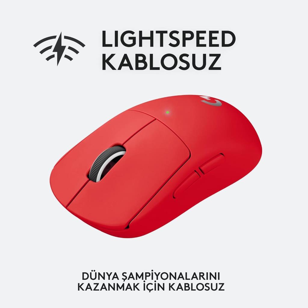 Logitech G PRO X Superlight Hero Kırmızı Kablosuz Oyuncu Mouse Teşhir