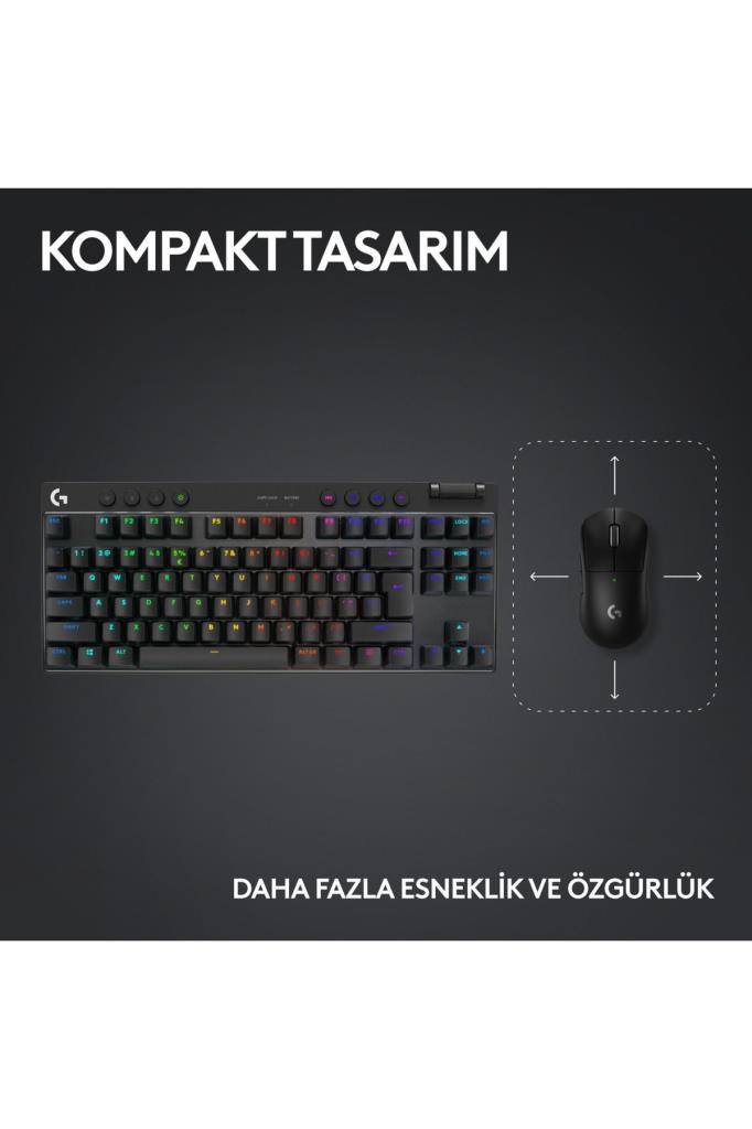 Logitech G Pro X TKL 920-012136 Siyah RGB Tactile Switch Kablolu/Kablosuz Mekanik Oyuncu Klavyesi Outlet