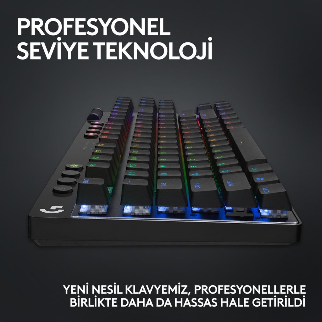 Logitech G Pro X TKL 920-012136 Siyah RGB Tactile Switch Kablolu/Kablosuz Mekanik Oyuncu Klavyesi Teşhir