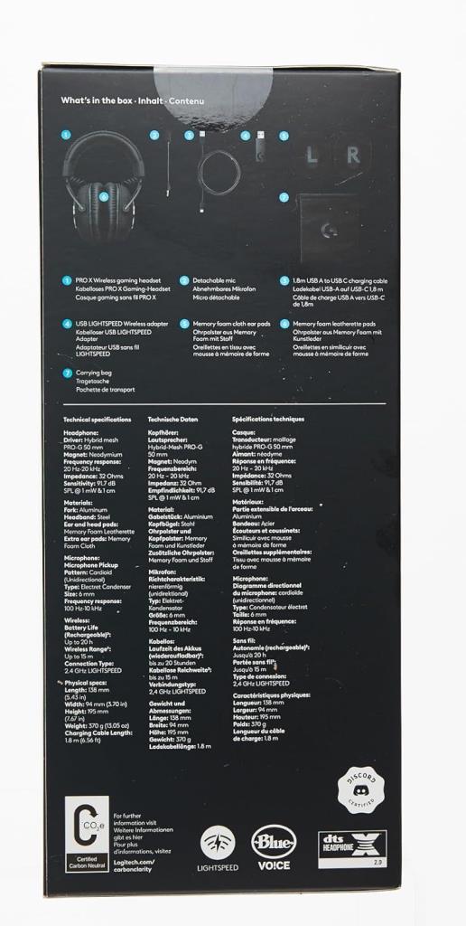 Logitech G Pro X Wireless Lightspeed 7.1 Kablosuz Kulak Üstü Oyuncu Kulaklığı Teşhir