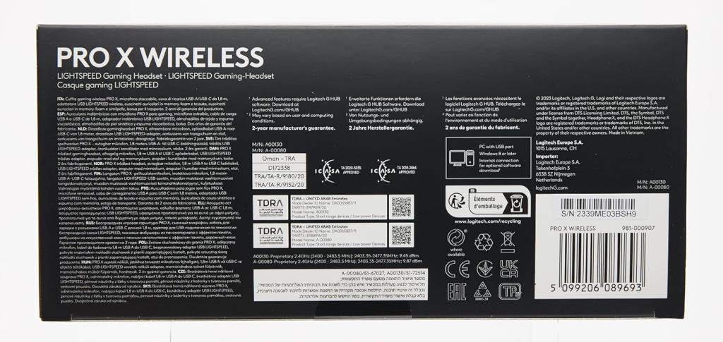 Logitech G Pro X Wireless Lightspeed 7.1 Kablosuz Kulak Üstü Oyuncu Kulaklığı Teşhir