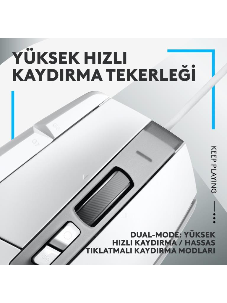 Logitech G502 X 910-006147 Beyaz Optik Kablolu Oyuncu Mouse - Outlet