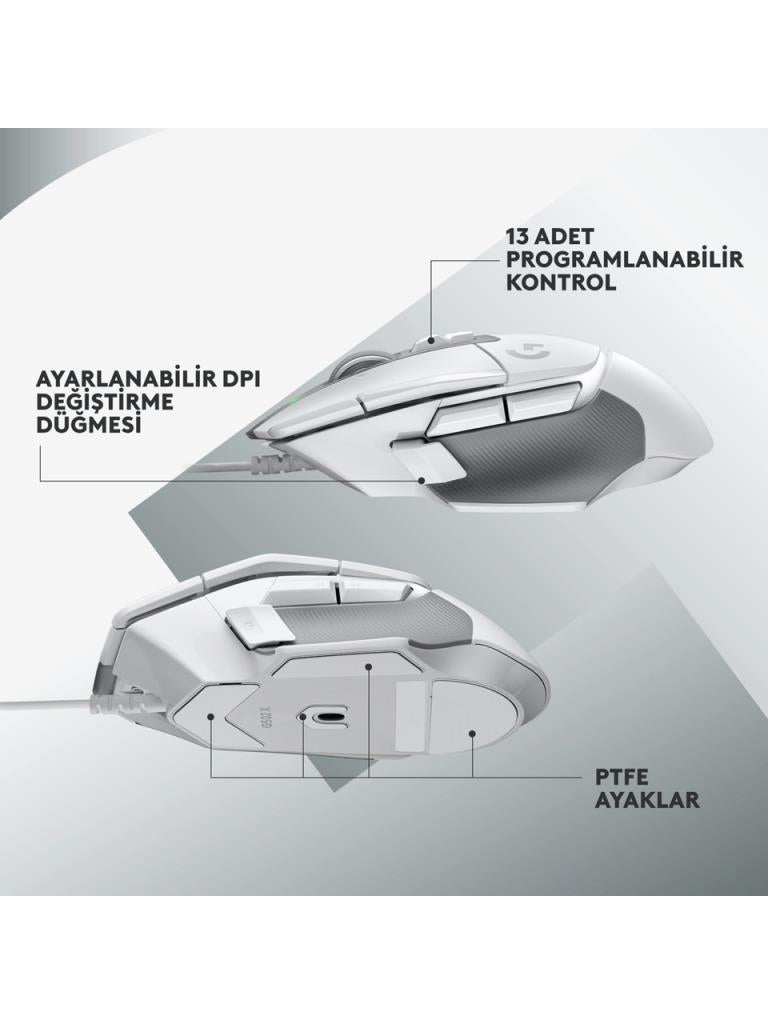 Logitech G502 X 910-006147 Beyaz Optik Kablolu Oyuncu Mouse - Outlet