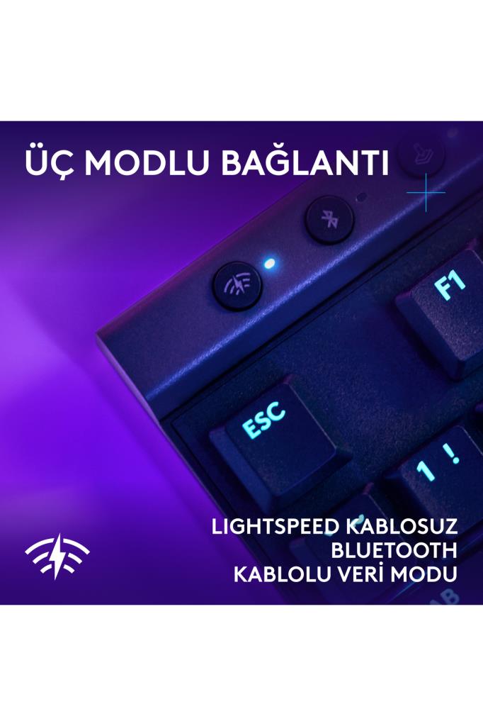 Logitech G515 Lightspeed TKL 920-012538 Black RGB Tactile Switch Wired/Wireless Mechanical Gaming Keyboard