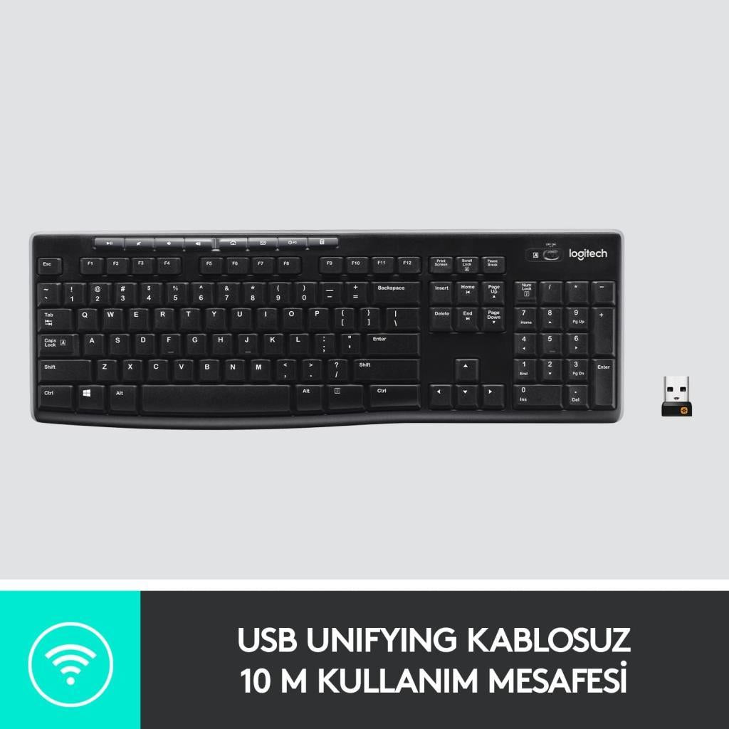 Logitech K270 920-003761 Q Kablosuz Klavye Teşhir