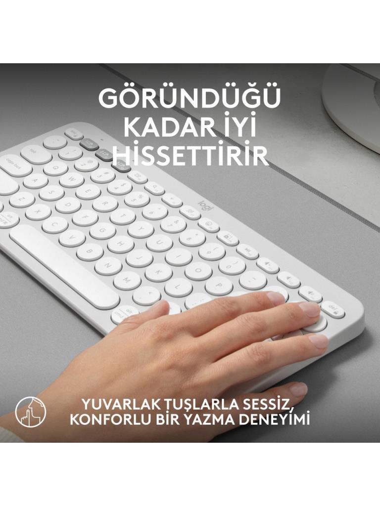 Logitech K380 920-011167 Bej TKL Q Kablosuz Klavye Teşhir