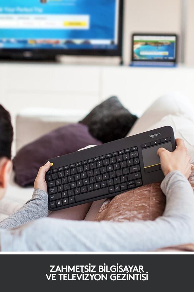 Logitech K400 Plus 920-007149 Siyah Q Kablosuz Klavye Teşhir