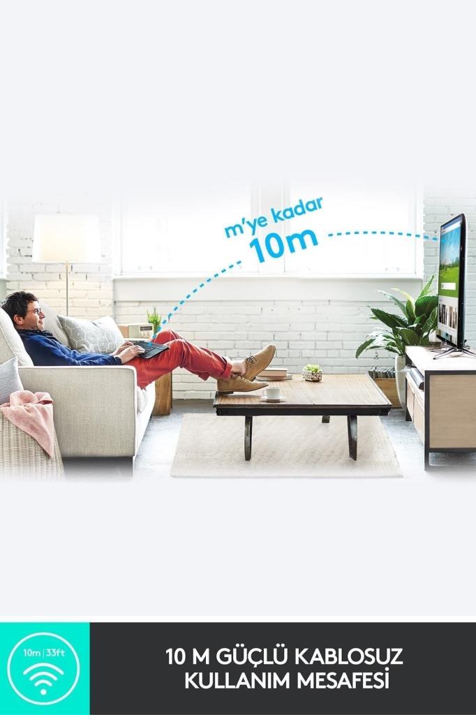 Logitech K400 Plus 920-007149 Siyah Q Kablosuz Klavye Teşhir