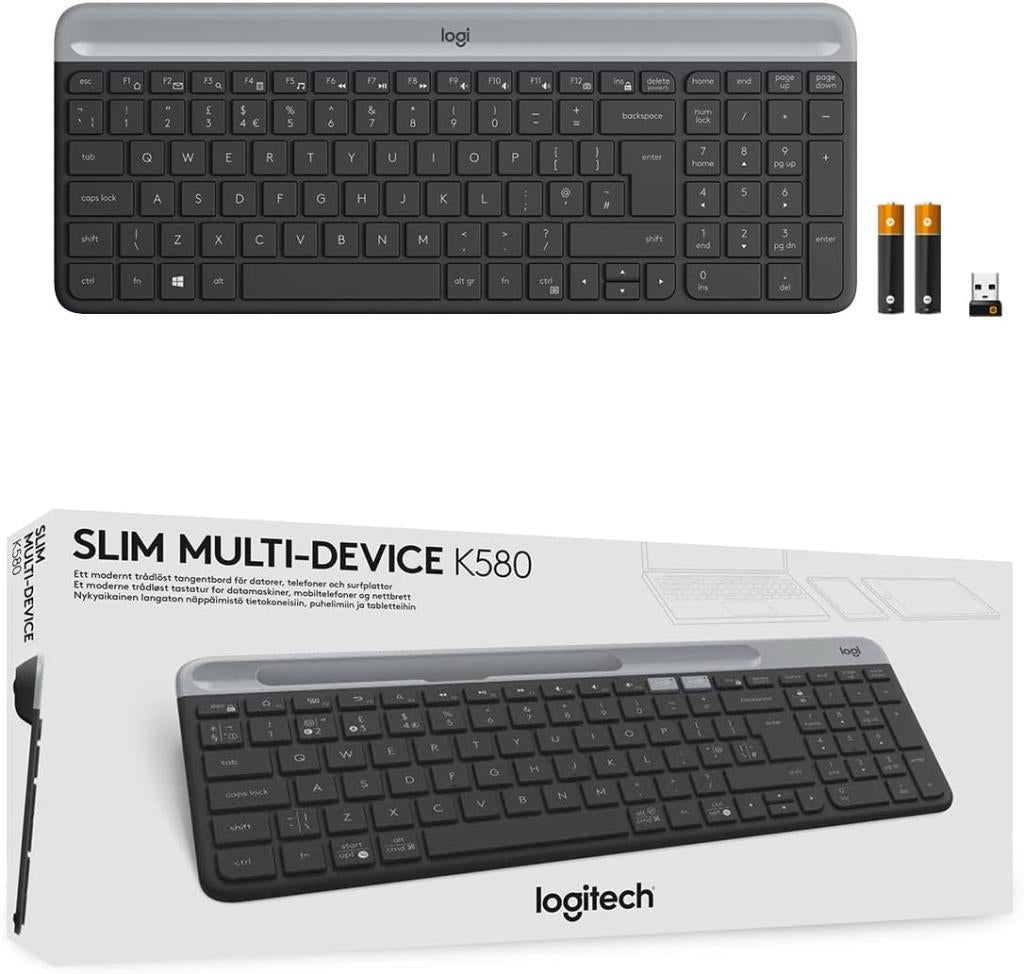 Logitech K580 Slim 920-010624 Siyah Q Kablosuz Klavye - Teşhir